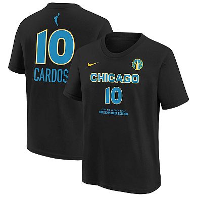 Youth Nike Kamilla Cardoso Black Chicago Sky 2024 WNBA Draft Name & Number T-Shirt