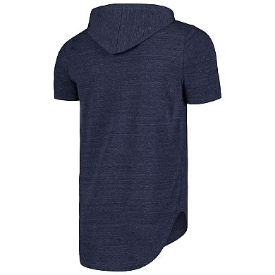 Men's Majestic Threads Navy Chicago White Sox Tri-Blend Hoodie T-Shirt