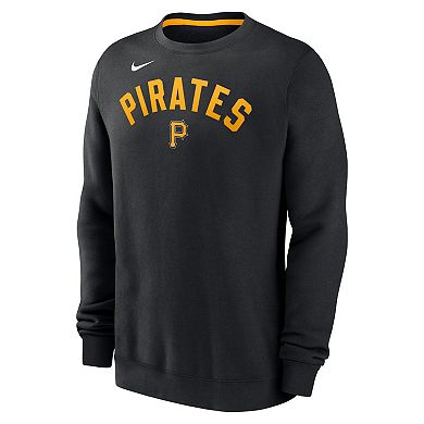 Men's Nike Black Pittsburgh Pirates Classic Fleece Performance Pullover Sweatshirt