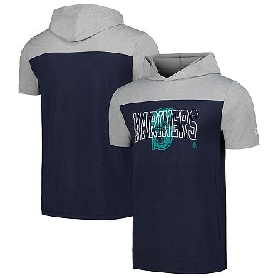 Men's New Era Navy Seattle Mariners Active Brushed Hoodie T-Shirt
