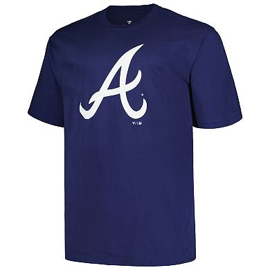 Men's Profile Navy Atlanta Braves Big & Tall #1 Dad T-Shirt