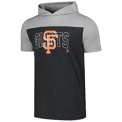 Men's New Era Black San Francisco Giants Active Brushed Hoodie T-Shirt