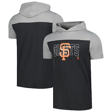 Men's New Era Black San Francisco Giants Active Brushed Hoodie T-Shirt