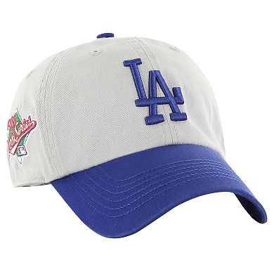 Men's '47 Gray/Royal Los Angeles Dodgers Sure Shot Classic Franchise Fitted Hat