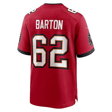 Men's Nike Graham Barton Red Tampa Bay Buccaneers 2024 NFL Draft First Round Pick Player Game Jersey