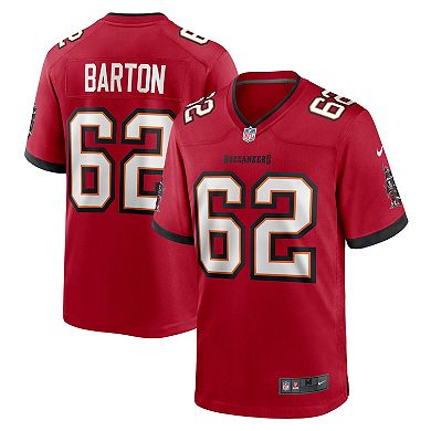 Men's Nike Graham Barton Red Tampa Bay Buccaneers 2024 NFL Draft First Round Pick Player Game Jersey