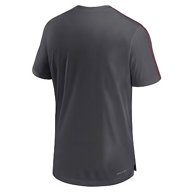 Men's Nike Anthracite Florida State Seminoles 2024 Sideline Coach Performance Top