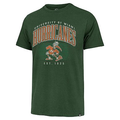 Men's '47 Green Miami Hurricanes Double Header Franklin T-Shirt