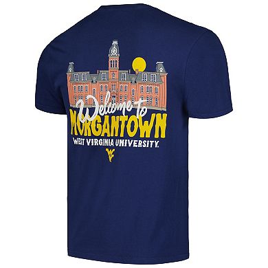 Unisex Navy West Virginia Mountaineers Hyper Local Welcome to Campus T-Shirt