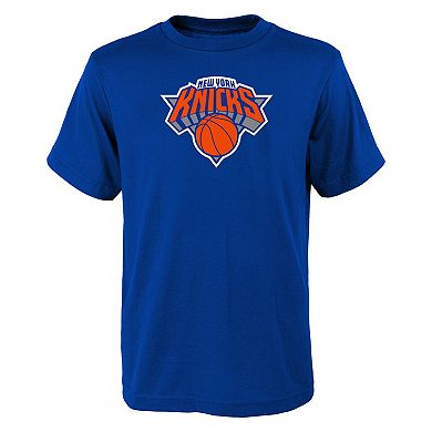 Youth Royal New York Knicks Primary Logo T-Shirt