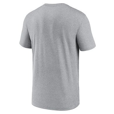 Men's Nike Heather Gray LSU Tigers Primetime Legend Wordmark T-Shirt