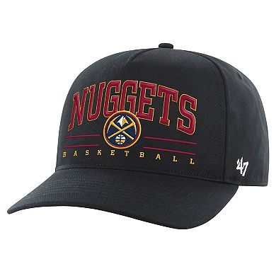Men's '47 Black Denver Nuggets Core Roscoe Hitch Adjustable Hat