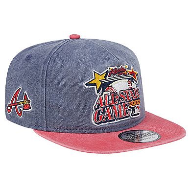 Men's New Era Navy/Red Atlanta Braves 2000 MLB All-Star Game Pigment Dye Golfer Snapback Hat
