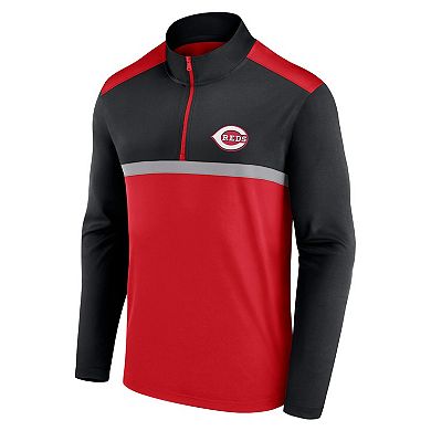 Men's Fanatics Red Cincinnati Reds Unstoppable Quarter-Zip Top