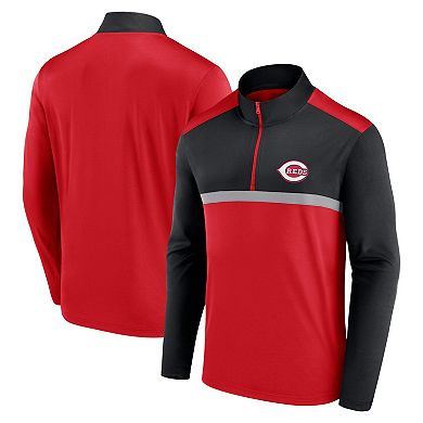 Men's Fanatics Red Cincinnati Reds Unstoppable Quarter-Zip Top