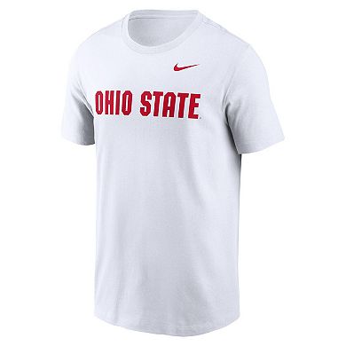 Men's Nike White Ohio State Buckeyes Primetime Evergreen Wordmark T-Shirt