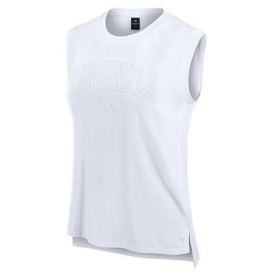 Women's Fanatics Signature White Arizona Cardinals Studio Gym Tank Top