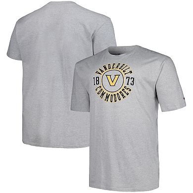Men's Champion Gray Vanderbilt Commodores Big & Tall Circle Logo T-Shirt