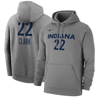 Unisex Nike Caitlin Clark Heather Gray Indiana Fever 2024 WNBA Draft Player Name & Number Pullover Hoodie