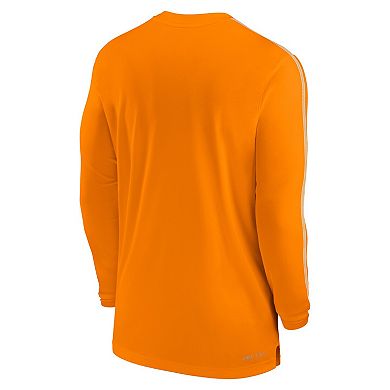 Men's Nike Tennessee Orange Tennessee Volunteers 2024 Sideline Coach UV Performance Long Sleeve T-Shirt