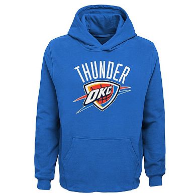 Youth Blue Oklahoma City Thunder Primary Logo Pullover Hoodie