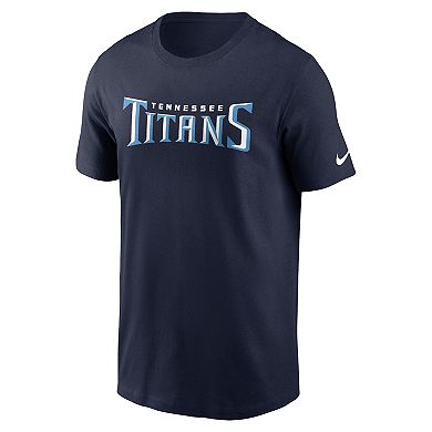 Men's Nike Navy Tennessee Titans Primetime Wordmark Essential T-Shirt