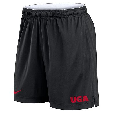 Men's Nike White/Black Georgia Bulldogs Primetime Reversible Performance Shorts