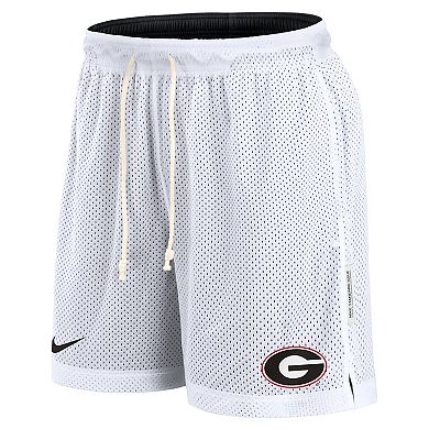 Men's Nike White/Black Georgia Bulldogs Primetime Reversible Performance Shorts