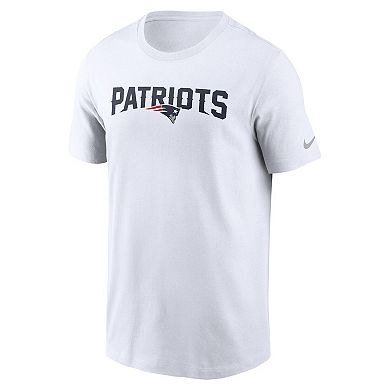 Men's Nike White New England Patriots Primetime Wordmark Essential T-Shirt