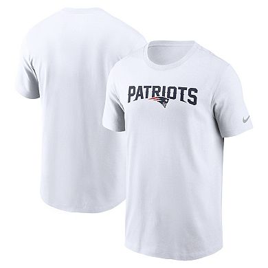 Men's Nike White New England Patriots Primetime Wordmark Essential T-Shirt