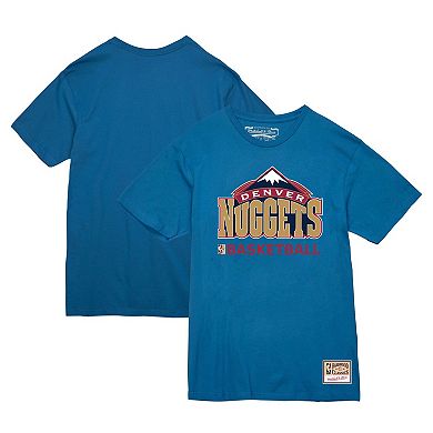 Men's Mitchell & Ness Blue Denver Nuggets Hardwood Classics Vintage T-Shirt