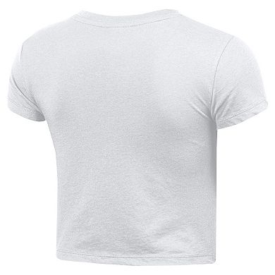 Women's Champion White USC Trojans Core Script Baby Cropped T-Shirt