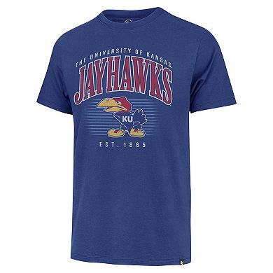 Men's '47 Royal Kansas Jayhawks Double Header Franklin T-Shirt