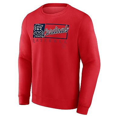 Men's Fanatics Red St. Louis Cardinals Focus Fleece Pullover Sweatshirt