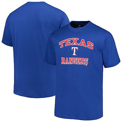 Men's Profile Royal Texas Rangers Big & Tall Heart & Soul T-Shirt