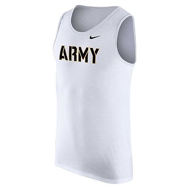 Men's Nike White Army Black Knights Tank Top