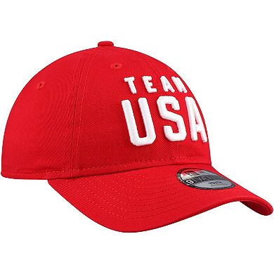 Youth New Era Red Team USA Chant 9TWENTY Adjustable Hat