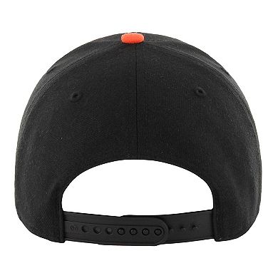 Men's '47 Black/Orange New York Knicks City Edition MVP Adjustable Hat