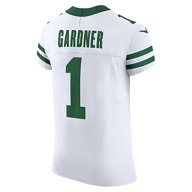 Men's Nike Ahmad Sauce Gardner White New York Jets Alternate Vapor F.U.S.E. Elite Jersey