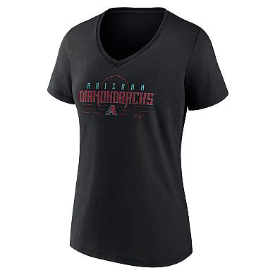 Women's Fanatics Black Arizona Diamondbacks Local V-Neck T-Shirt