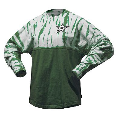 Unisex Spirit Jersey Hunter Green Dallas Stars Crystal Half Dye Long Sleeve T-Shirt