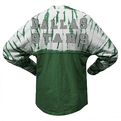 Unisex Spirit Jersey Hunter Green Dallas Stars Crystal Half Dye Long Sleeve T-Shirt