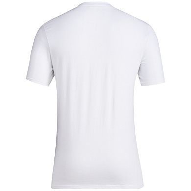 Men's adidas White Miami Hurricanes Baseball Sunflower Seeds T-Shirt