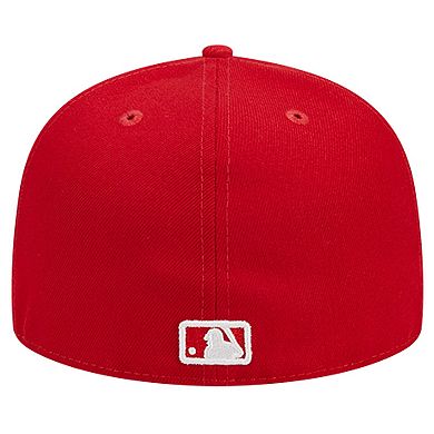 Men's New Era Red Los Angeles Angels Logo 59FIFTY Fitted Hat