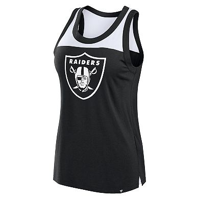 Women's Fanatics Black Las Vegas Raiders Sequin Tank Top