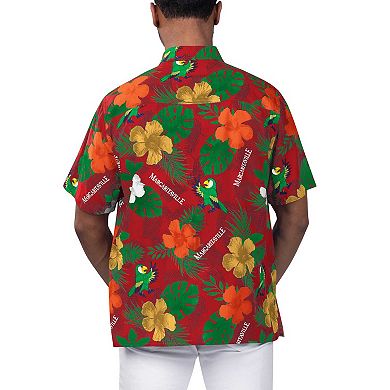 Men's Margaritaville Red Los Angeles Angels Island Life Floral Party Button-Up Shirt
