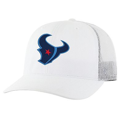 Men's '47 White Houston Texans Trucker Snapback Hat