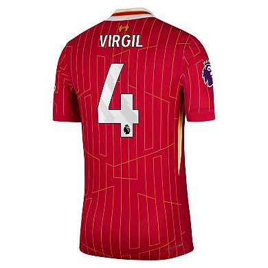 Men's Nike Virgil van Dijk Red Liverpool 2024/25 Home Authentic Player Jersey