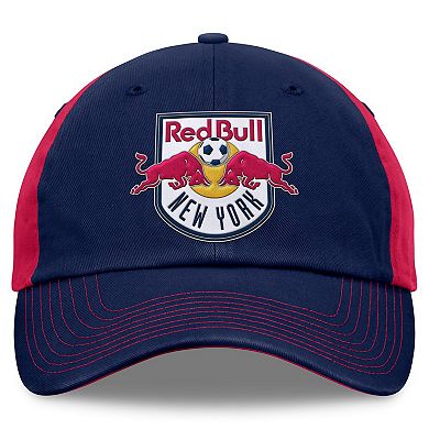 Men's Fanatics Navy/Red New York Red Bulls Iconic Blocked Fundamental Adjustable Hat