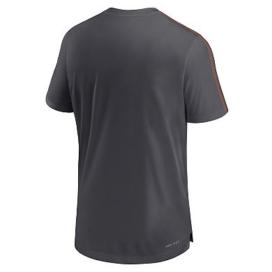 Men's Nike Anthracite Texas Longhorns 2024 Sideline Coach Performance Top